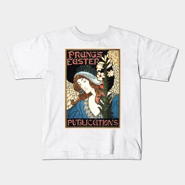 PRANG'S EASTER PUBLICATIONS by Louis Rhead Art Nouveau Lithograph Kids T-Shirt by vintageposters